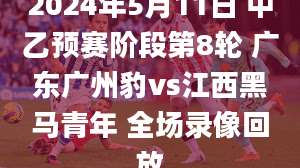 2024年5月11日 中乙预赛阶段第8轮 广东广州豹vs江西黑马青年 全场录像回放