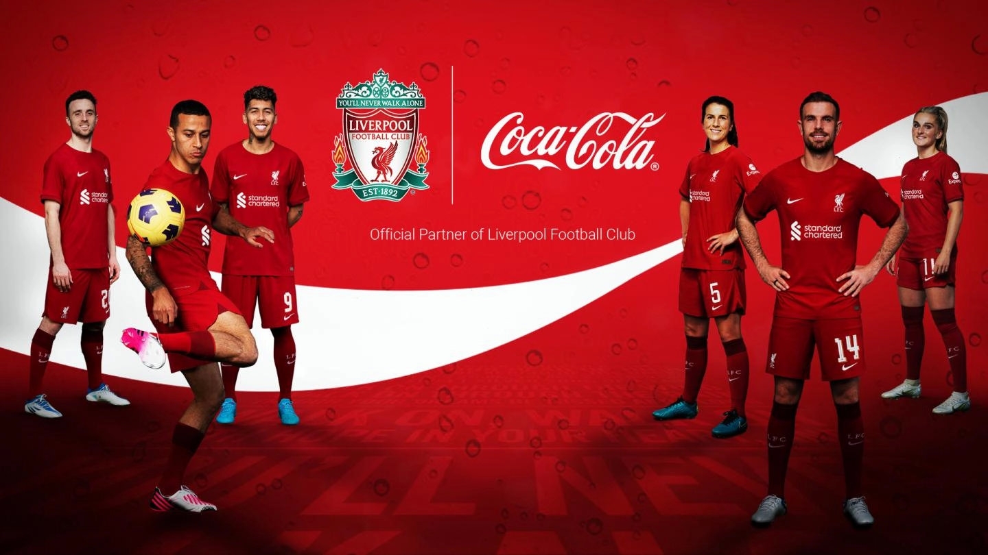 利物浦可口可乐球衣,可口可乐赞助的球队,可口可乐代言人足球,利物浦友好俱乐部
