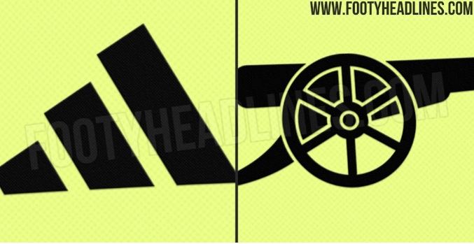 阿森纳黄色球衣,阿森纳红色球衣,阿森纳黄色客场球衣 阿森纳下赛季客场球衣：首次使用荧光黄，阿迪达斯logo为新版