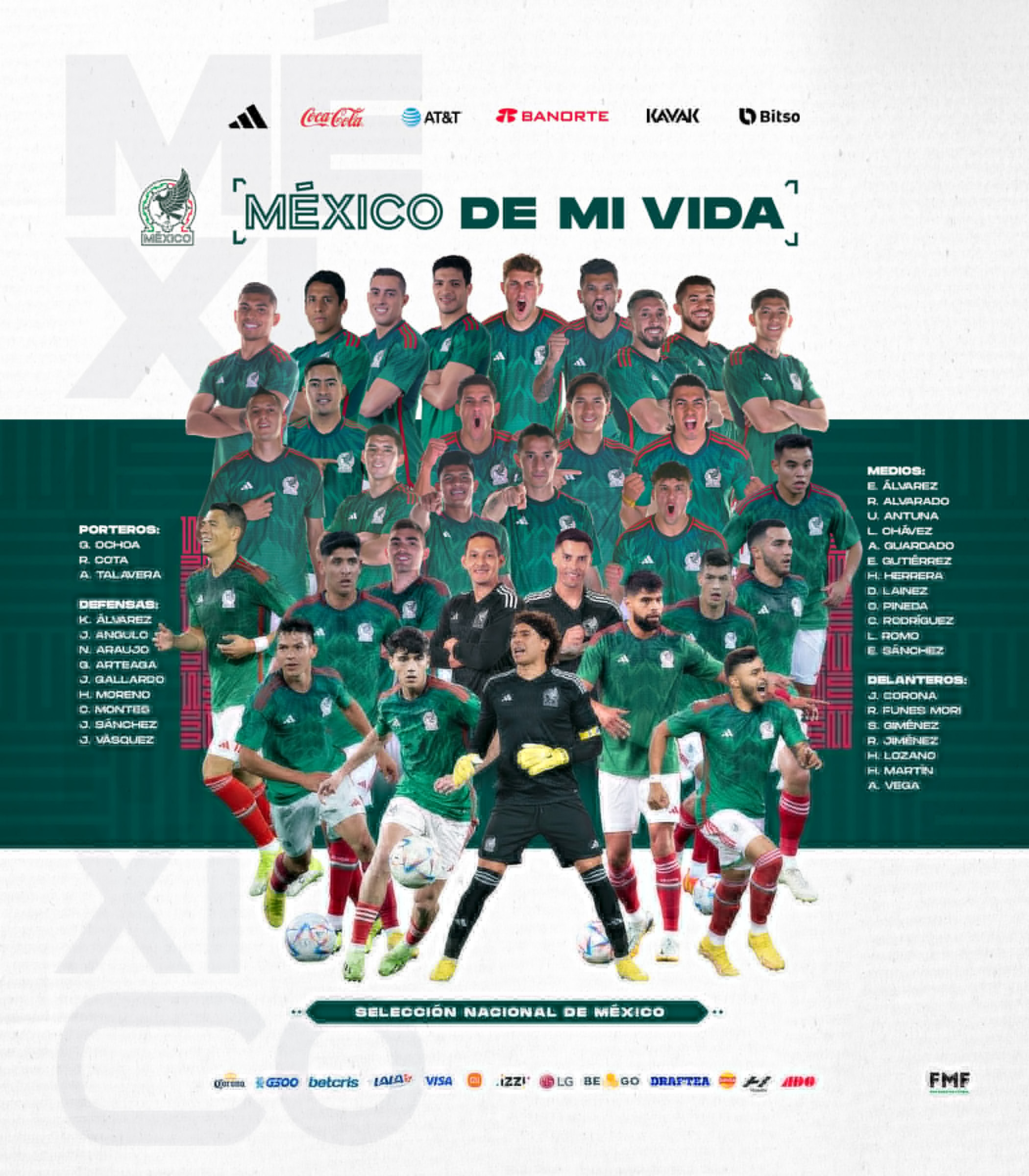 墨西哥世界杯31人大名单：奥乔亚领衔，希门尼斯、洛萨诺在列
