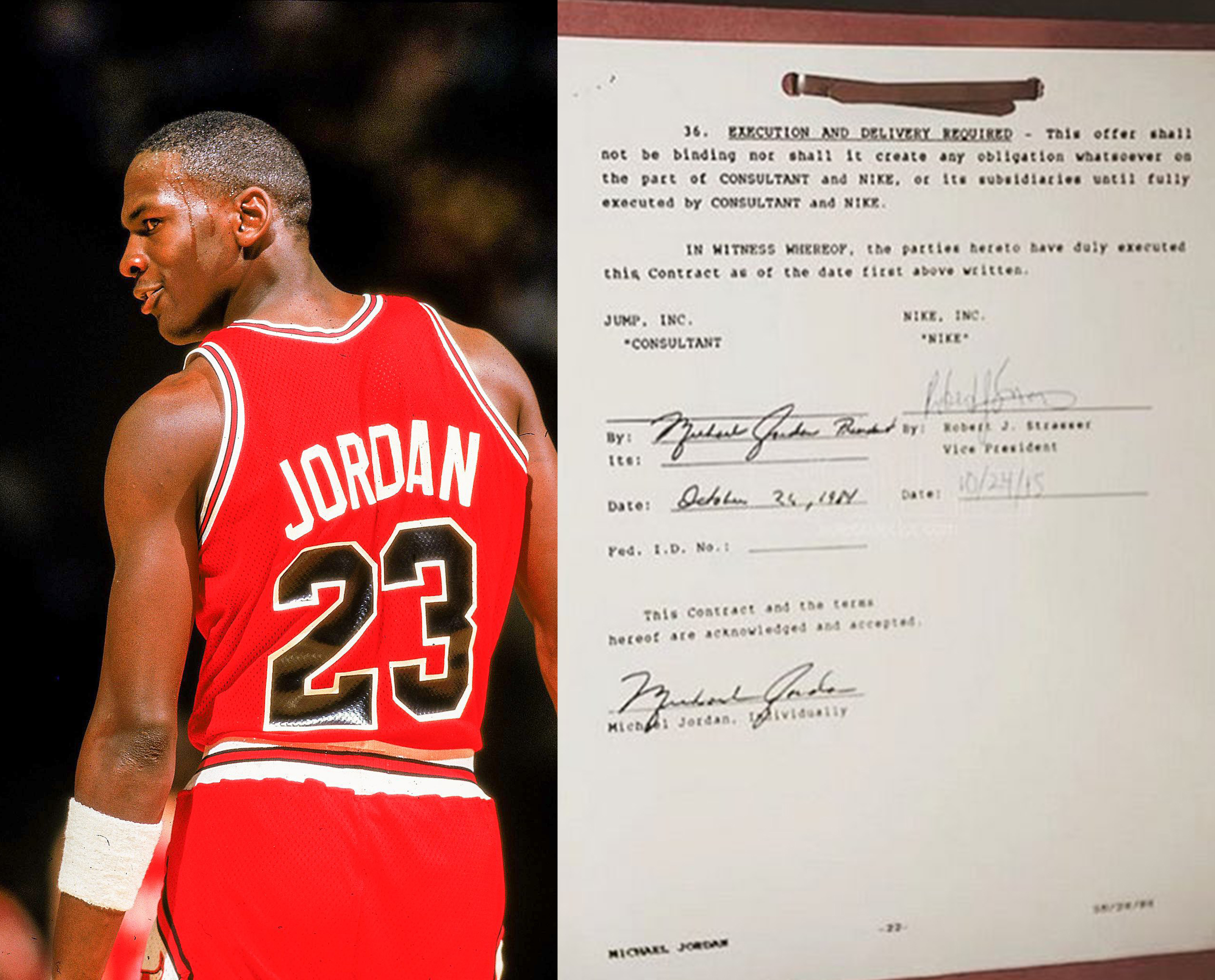 乔丹第一份合同 耐克与乔丹的第一份合同 乔丹新秀合同多少 乔丹职业生涯合同 1984年的今天：乔丹完成NBA首秀 并签下天价代言合同