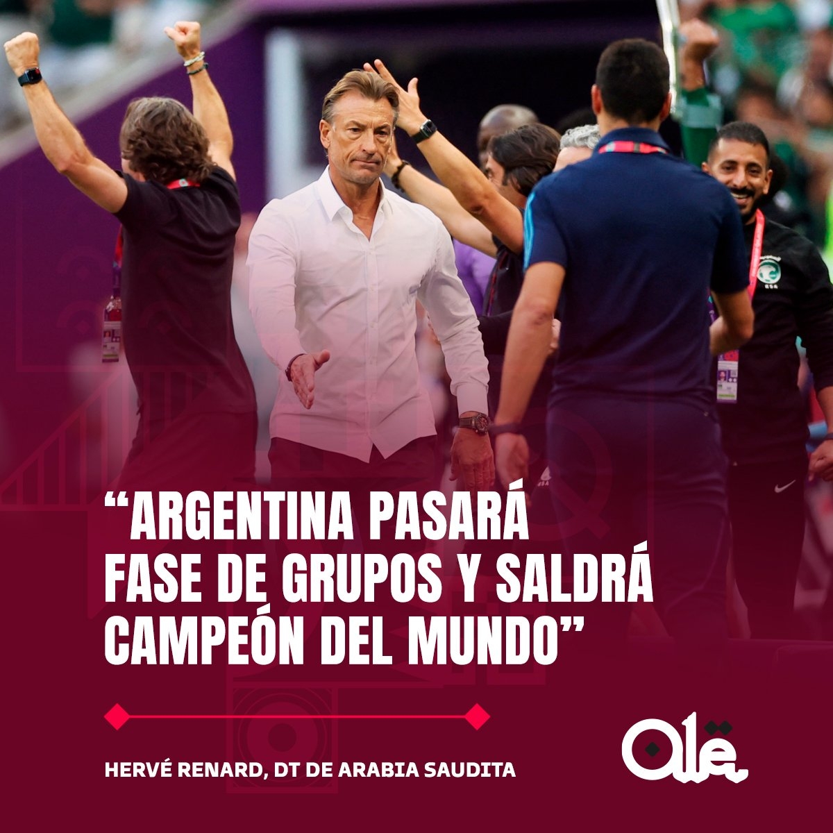 高情商！沙特主帅安慰阿根廷记者：你们会出线，会成为世界冠军！