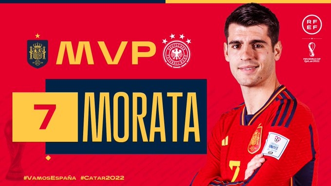 莫拉塔成为西班牙队史欧洲杯射手王 西班牙球员莫雷诺 莫拉塔西班牙国家队 莫拉塔成为西班牙欧洲杯历史最佳射手 实至名归！莫拉塔被评为西班牙队全场最佳球员