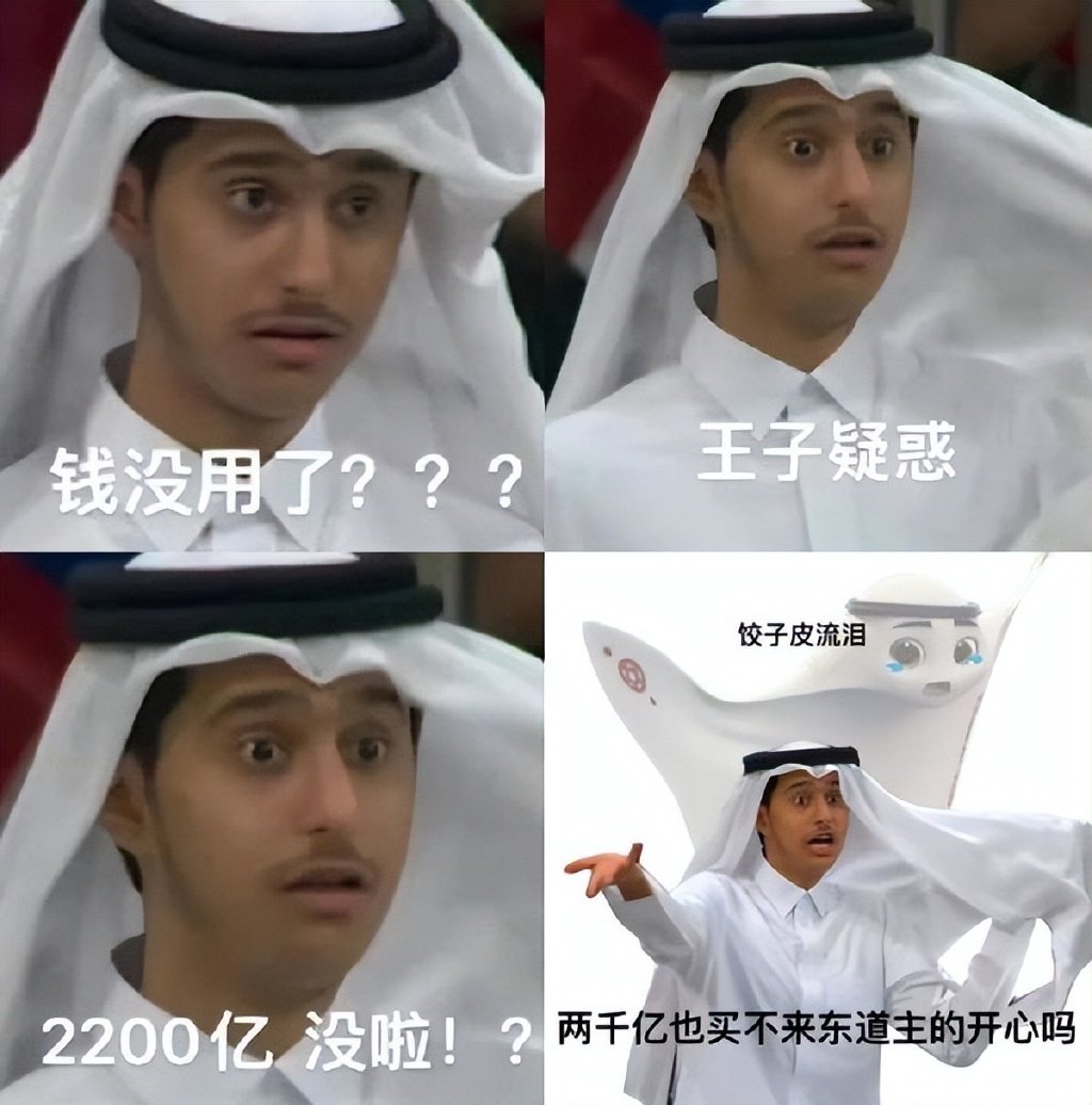 东道主卡塔尔队 史上最惨东道主？#卡塔尔花2200亿进一个球#登热搜第一