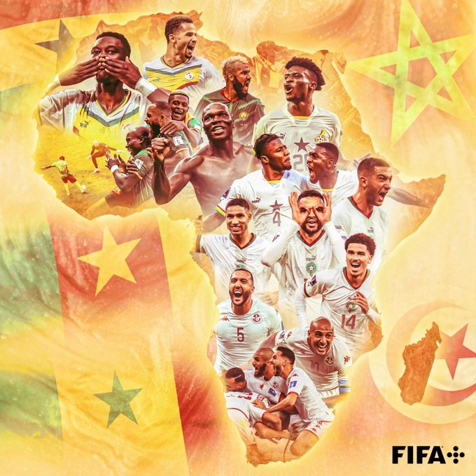 FIFA祝贺非洲球队所取得的成绩：你们书写了历史，传递了希望